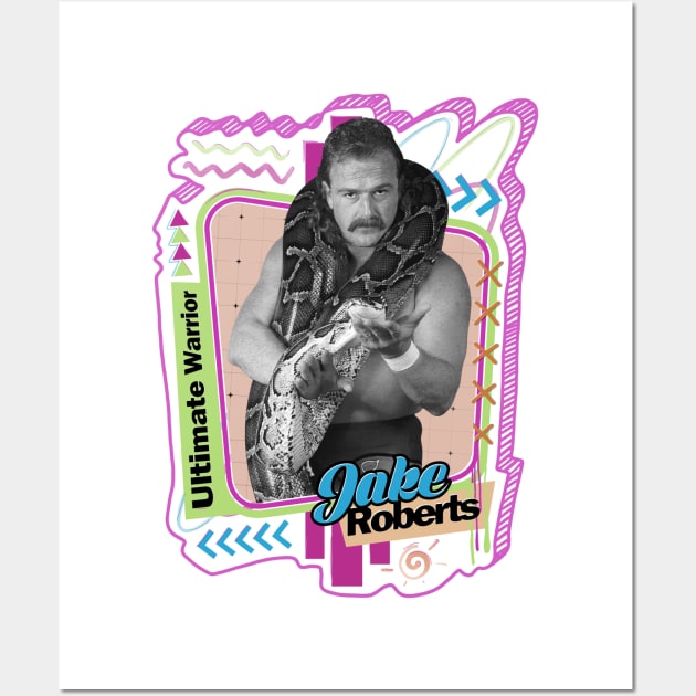 Wrestler Ultimate Warrior Jake Roberts Wall Art by PICK AND DRAG